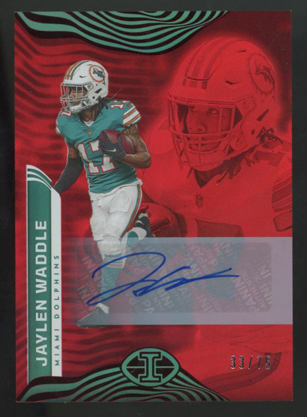 2022 Panini Illusions Jaylen Waddle Red Trophy Collection Auto /75 #61