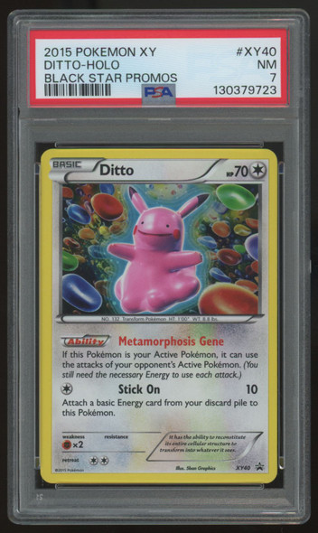 2015 Pokemon Ditto Black Star Promo Holo #XY40 PSA 7