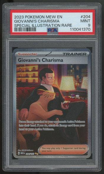 2023 Pokemon Giovanni's Charisma 151 Special Illustration Rare #204 PSA 9 (B)