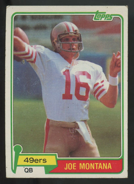 1981 Topps Joe Montana RC #216 G/VG "B"
