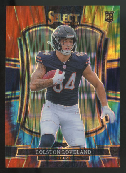 2025 Panini Select Colston Loveland RC Premier Level Tie-Dye Shock /25 #172