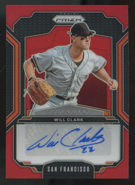 2025 Panini Prizm Will Clark Legendary Red Auto /99 #LS-WC