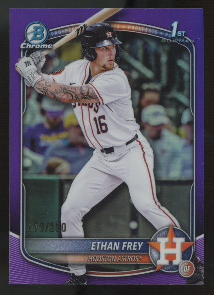 2025 Bowman Draft Ethan Frey 1st Chrome Prospect Purple Refractor /250 #BDC-67