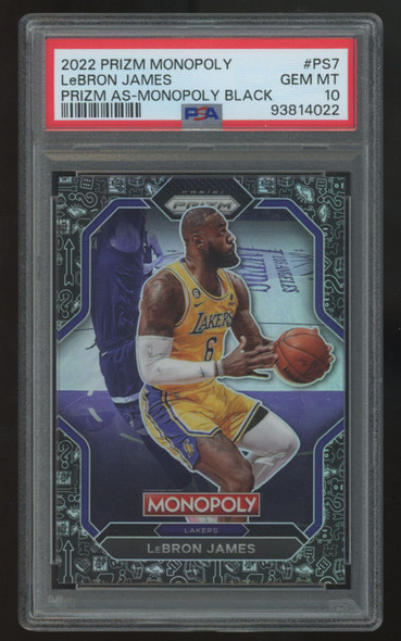 2022-23 Prizm Monopoly LeBron James All Stars Black #PS7 PSA 10