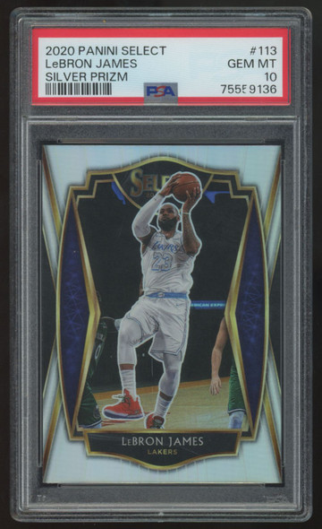 2020-21 Panini Select LeBron James Premier Level Silver #113 PSA 10