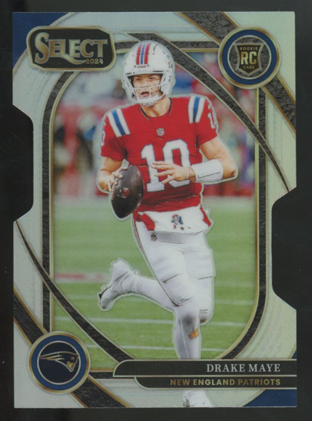 2024 Panini Select Drake Maye RC Club Level Silver Die-Cut #218