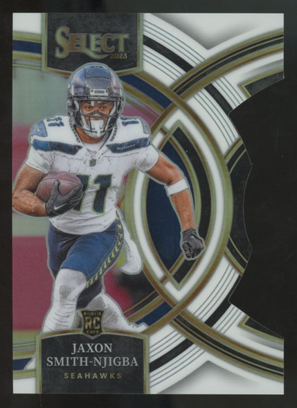 2023 Panini Select Jaxon Smith-Njigba RC Premier White Prizm Die-Cut /199 #174
