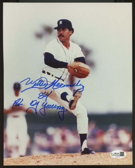 Willie Hernandez Signed Autographed Inscribed 8x10 Photo JSA *915