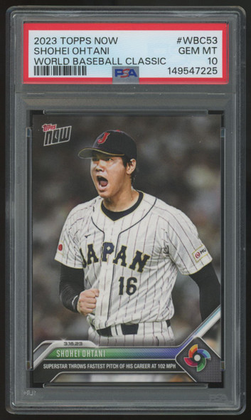 2023 Topps Now Shohei Ohtani World Baseball Classic #WBC-53 PSA 10 *225