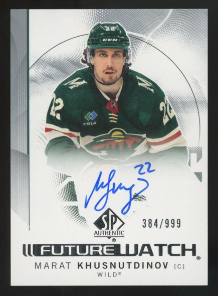 2024-25 UD SP Authentic Marat Khusnutdinov RC Future Watch Auto /999 #124