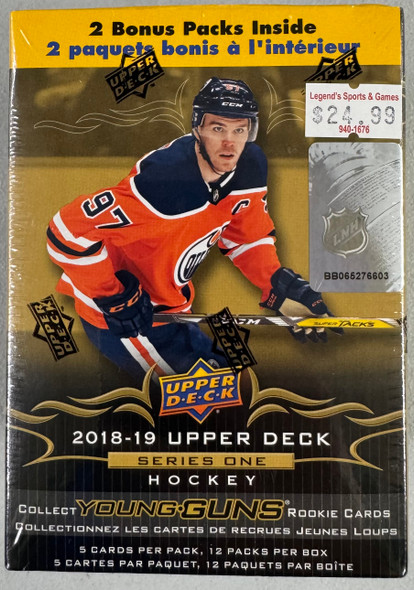 2018/19 Upper Deck Series 1 Hockey Blaster Box