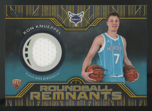 2025-26 Topps Kon Knueppel RC Gold Rainbow Roundball Remnants Patch /50 #RRR-KK