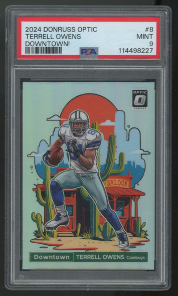 2024 Donruss Optic Terrell Owens Downtown! SSP #8 PSA 9