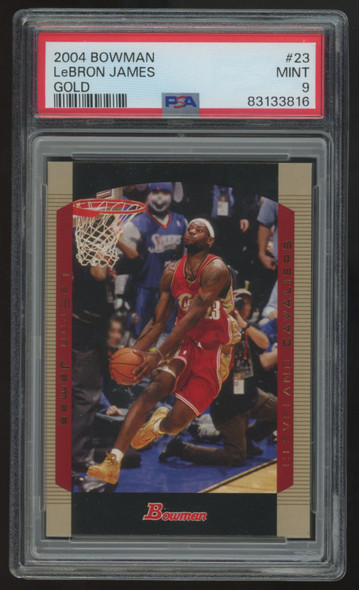 2004-05 Bowman LeBron James Gold #23 PSA 9