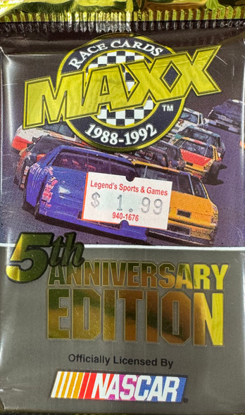 1992 Maxx 5th Annivesary Nascar Racing Pack