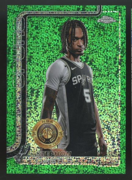 2025-26 Topps Chrome Stephon Castle Variation Green Speckle /99 #228