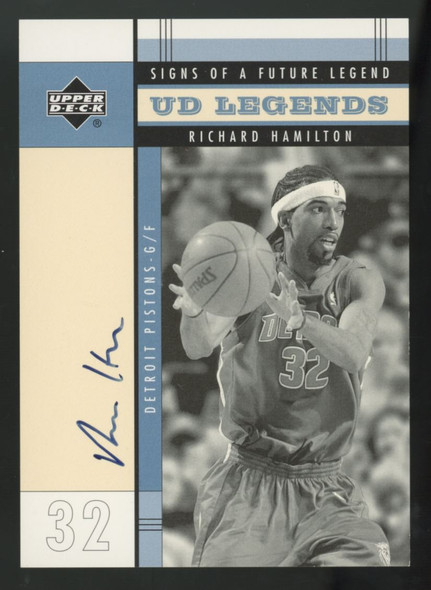 2003-04 Upper Deck Legends Richard Hamilton Signs Of A Future Legend Auto #FL-RH