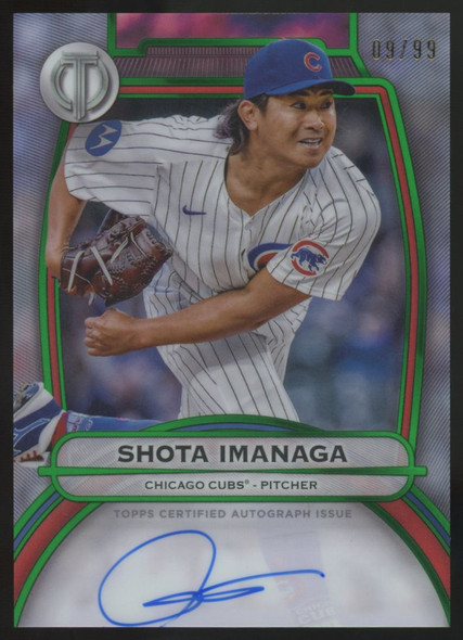 2025 Topps Tribute Shota Imanaga Green Certified Auto /99 #TA-SI