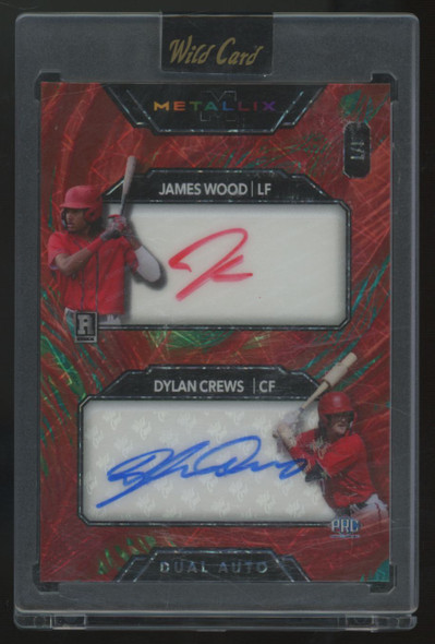2024 Wild Card Metallix James Wood/Dylan Crews RC Red Dual Auto 1/1 #WMMFDA-JWDC