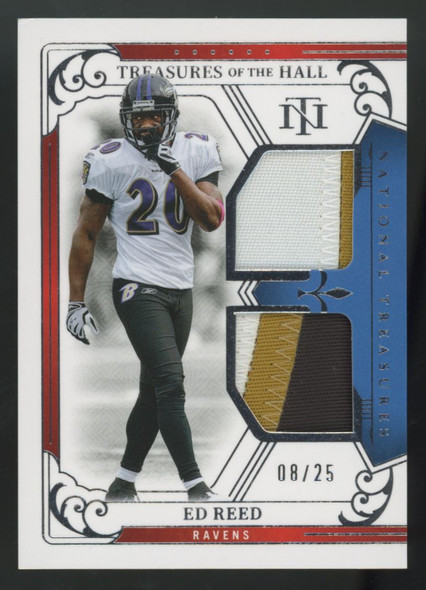 2025 National Treasures Ed Reed Treasures Of The Hall Dual Patch /25 #TOTH-ERD