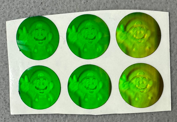 Nintendo Power Super Power Club Keychain Mario Bros Holographic Test Sheet Proof