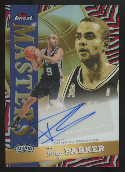 2025-26 Topps Finest Tony Parker Masters Red/Black Vapor Auto /10 #MA-TP