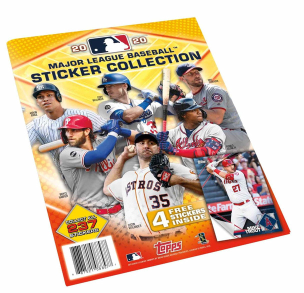 2020 Topps Baseball MLB Sticker Collection ~ Sticker Album w/4 Free Stickers