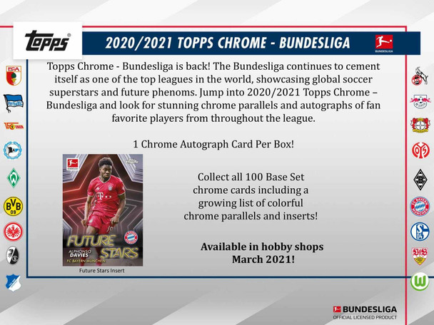 2020/21 Topps Chrome Bundesliga Soccer Hobby Box