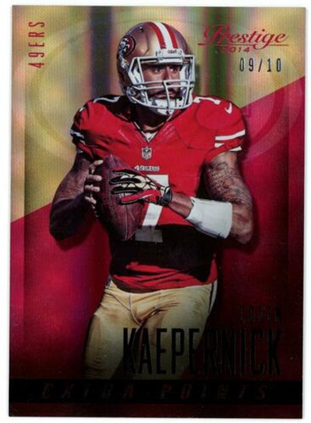 2014 Panini Prestige Colin Kaepernick Extra Points Black /10 #187