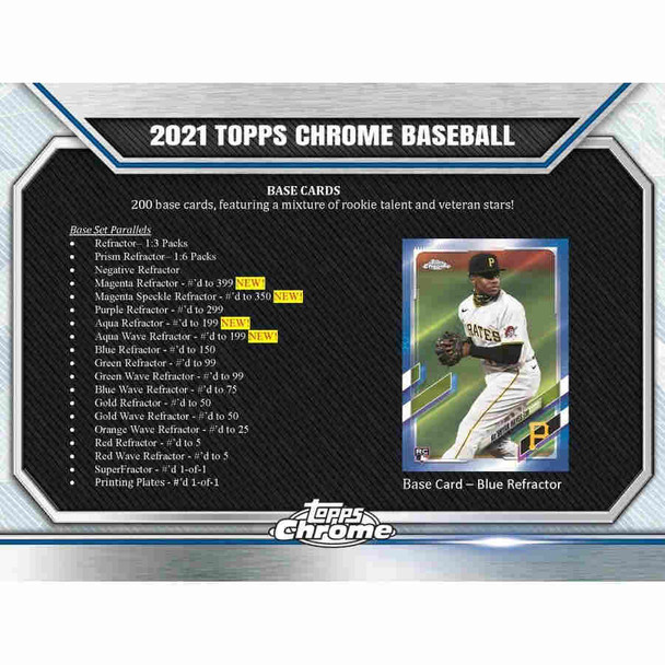 2021 Topps Chrome Baseball Hobby Jumbo Box