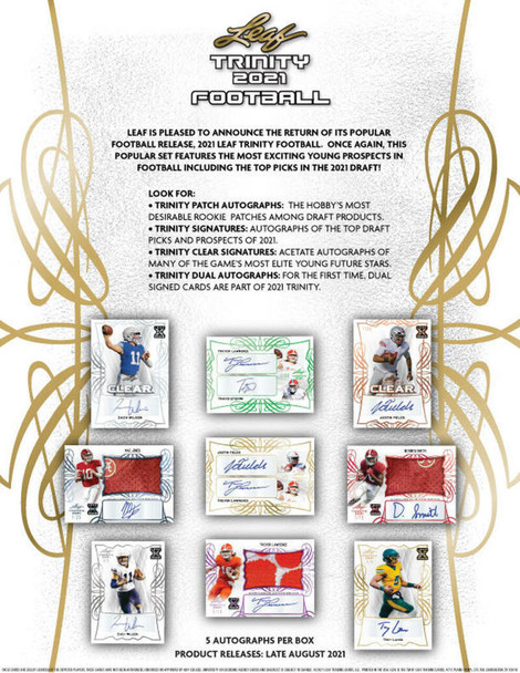 2021 Leaf Trinity Football Hobby Box