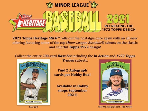 2021 Topps Heritage Minor League Baseball Hobby Box