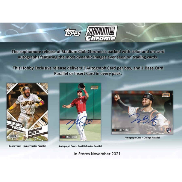 2021 Topps Stadium Club Chrome Baseball Hobby Box
