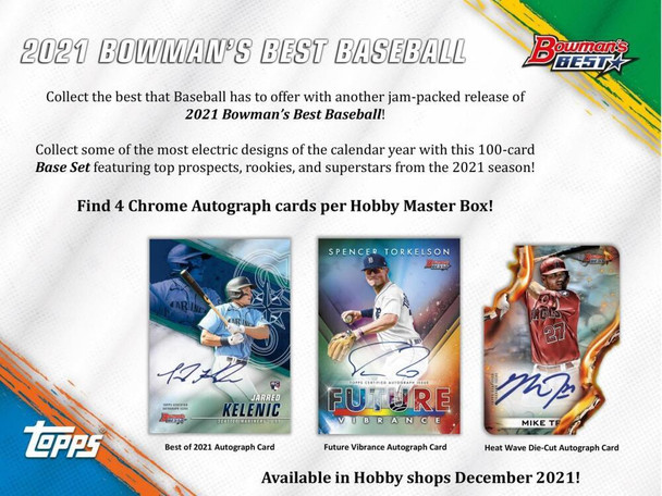 2021 Bowman's Best Baseball Hobby Case (8 box case)