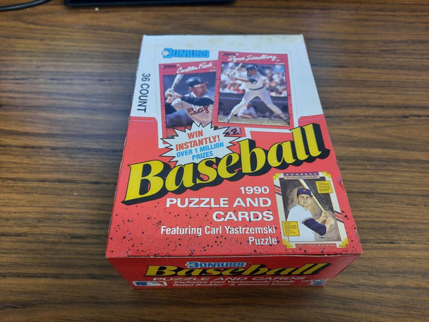 1990 Donruss Baseball Wax Box (36 Packs)