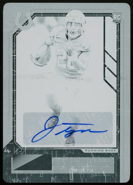 2020 Panini Playbook Jonathan Taylor Printing Plate Auto RC 1/1 #117