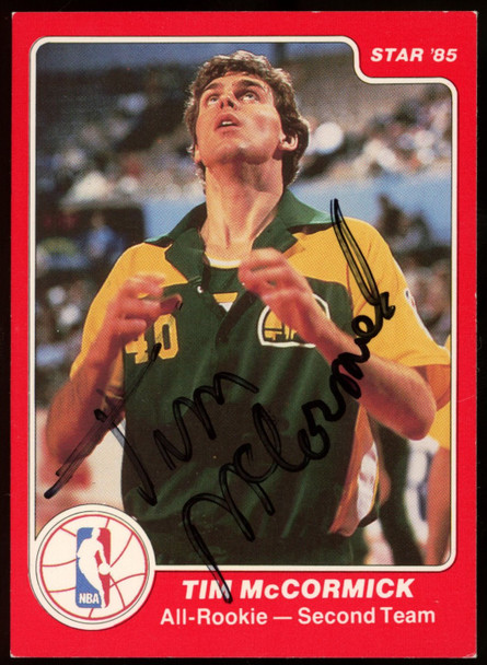 1985 Star Co. Tim McCormick All-Rookie #10 Auto JSA