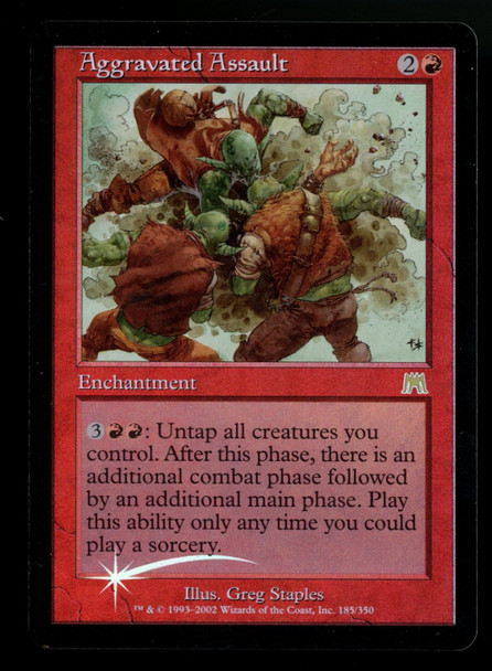 Magic Aggravated Assault Onslaught Foil #185/350 LP/MP