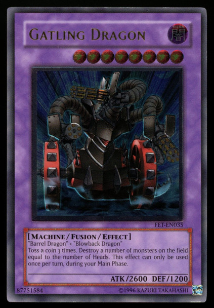 Yugioh Gatling Dragon Ultimate Rare #FET-EN035