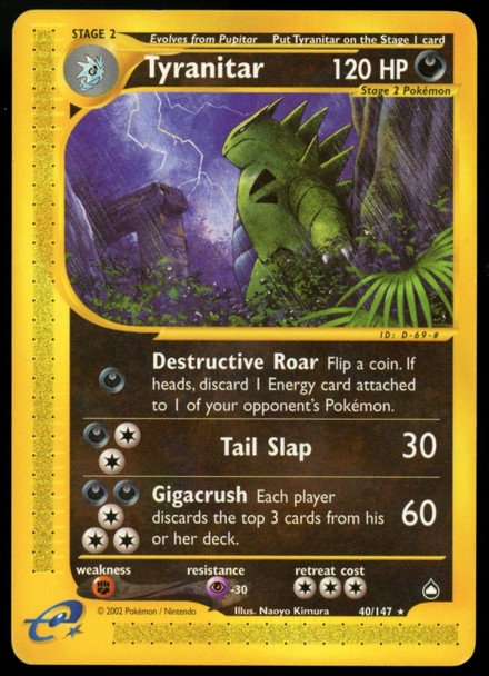 Pokemon Tyranitar Aquapolis #40/147