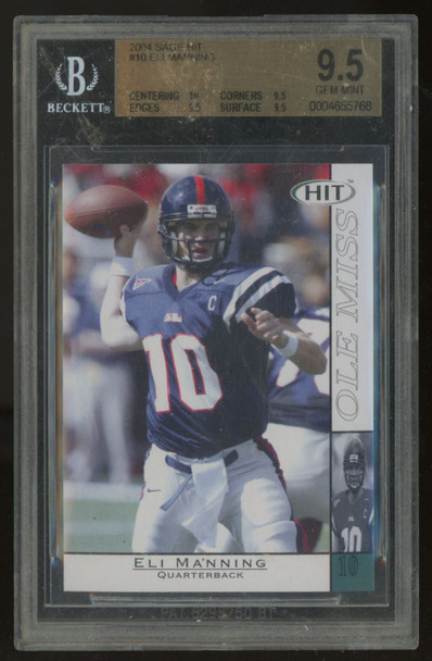 2004 Sage Hit Eli Manning RC #10 BGS 9.5