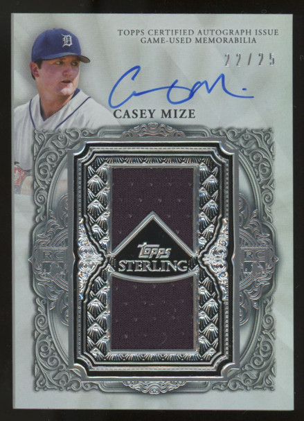 2021 Topps Sterling Casey Mize Dual Patch RC Auto RPA /25 #SBDB-CM