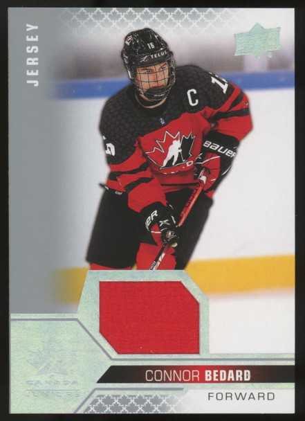 2022 Upper Deck Team Canada Juniors Connor Bedard Jersey Patch #23