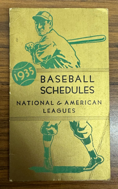 1935 National & American Leagues Baseball Schedules Grafild Brake Linings