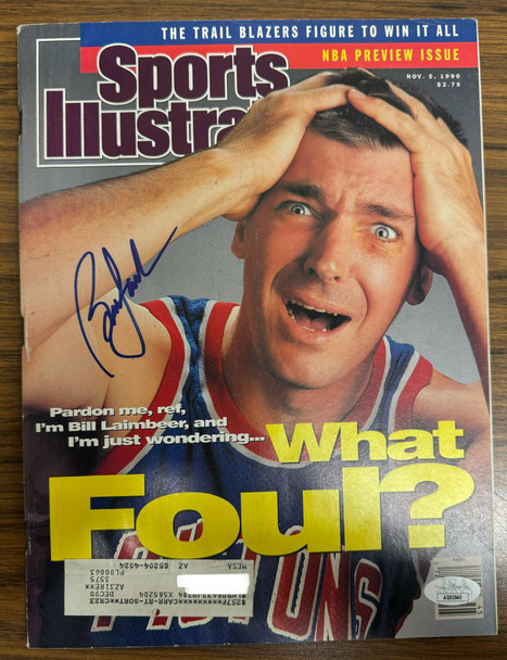 Bill Laimbeer Signed Autographed Sports Illustrated Magazine JSA