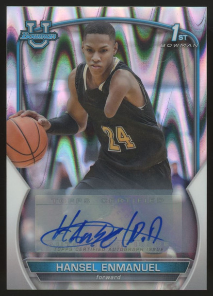 2022-23 Bowman University Chrome Hansel Emmanuel 1st Auto Lava /199 #52