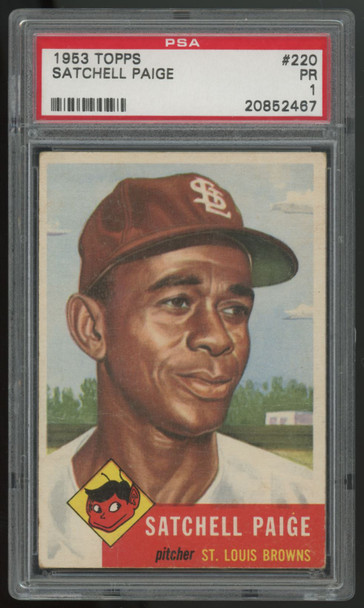 1953 Topps Satchell Paige #220 PSA 1