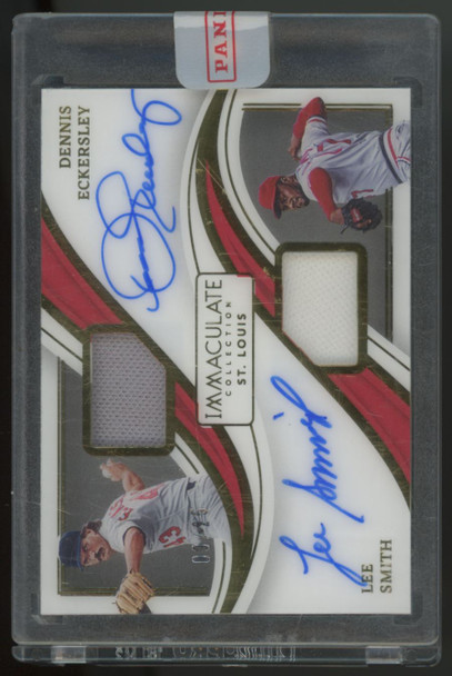 2023 Immaculate Dennis Eckersley Lee Smith Dual Patch Auto /25 #DMS-ES