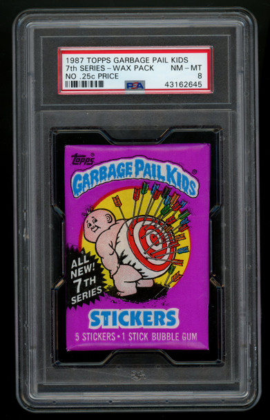 1987 Topps Garbage Pail Kids 7th Series Wax Pack No .25 Price PSA 8