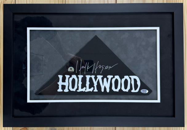 Hulk Hogan Signed Autographed Black Hollywood Bandana Framed PSA/DNA